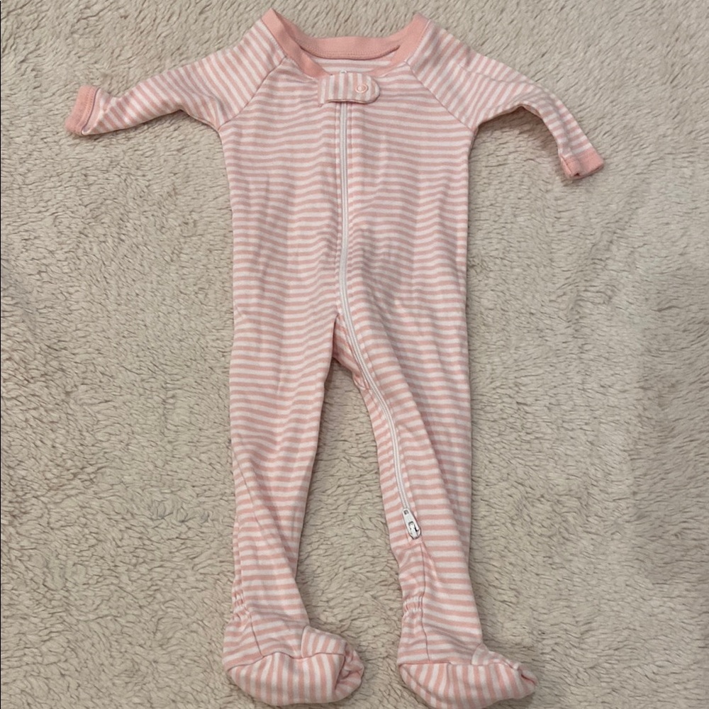 Striped Pink Baby One Piece